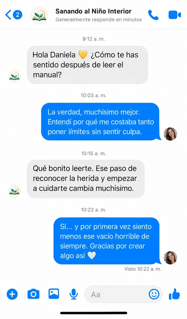 Conversación con Daniela sobre su experiencia con el manual