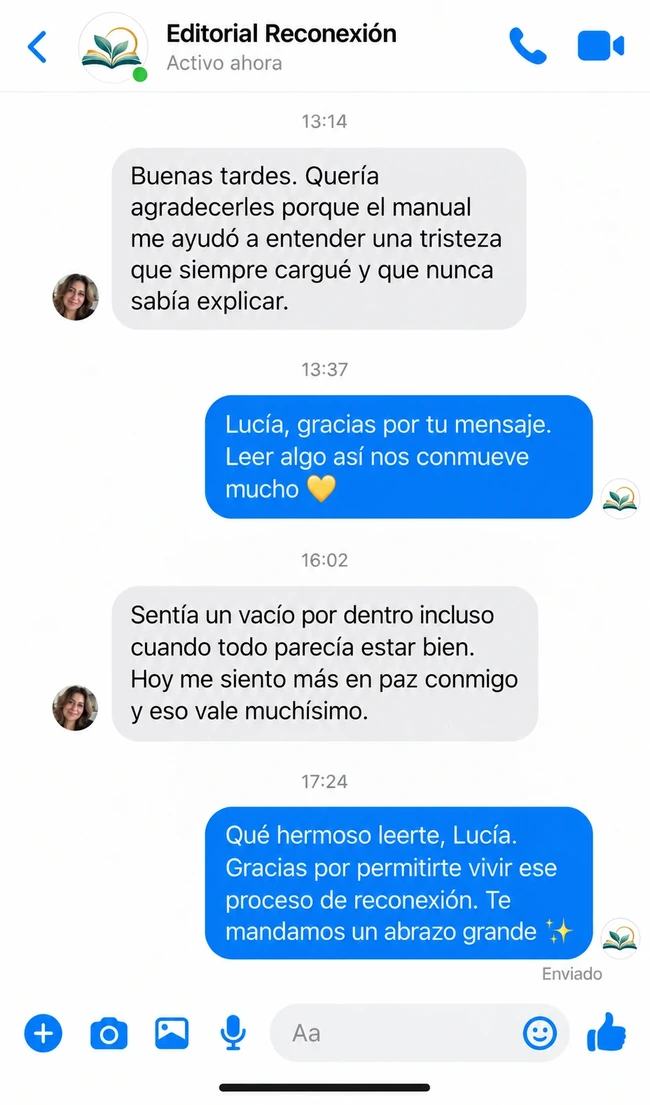Conversación con Lucía sobre su experiencia con el manual